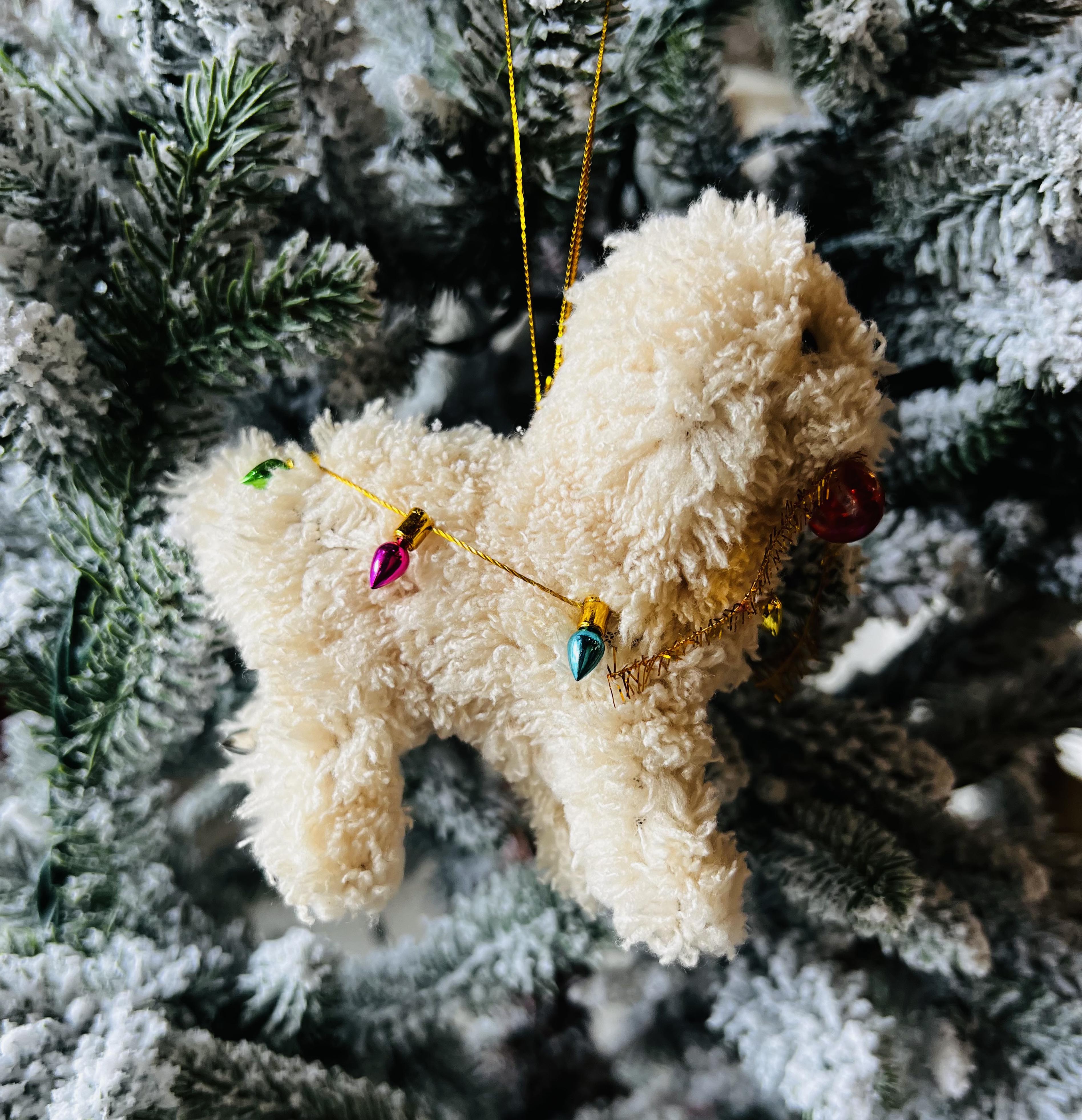 Naughty Doodle Dog Ornament