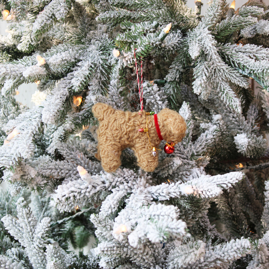 Naughty Curly Doodle Dog Ornament (LIMITED QUANTITIES)