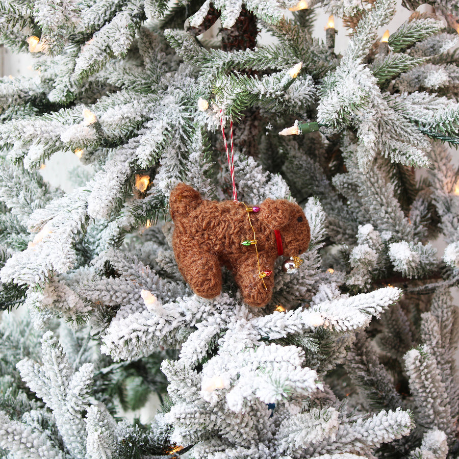 Naughty Curly Doodle Dog Ornament (LIMITED QUANTITIES)