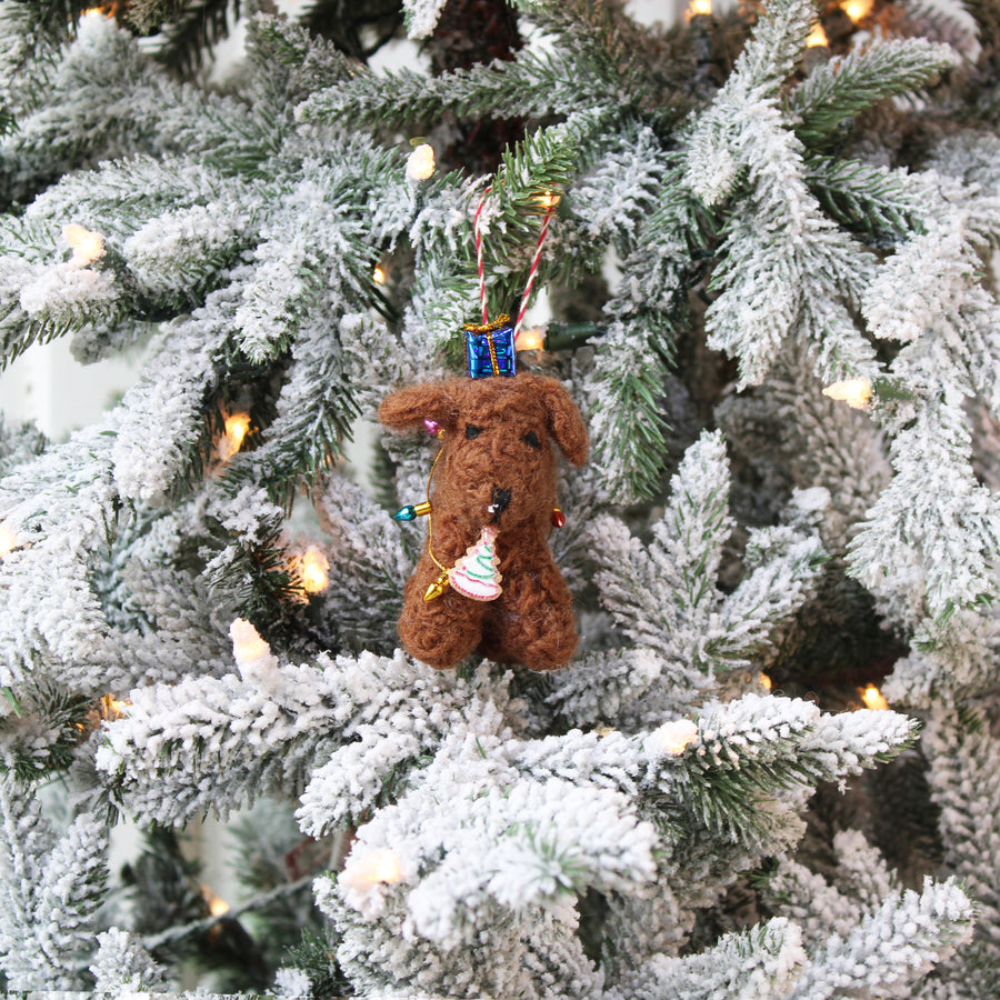 Naughty Curly Doodle Dog Ornament (LIMITED QUANTITIES)