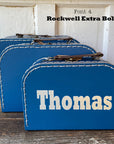 Personalized Navy Cardboard Suitcases