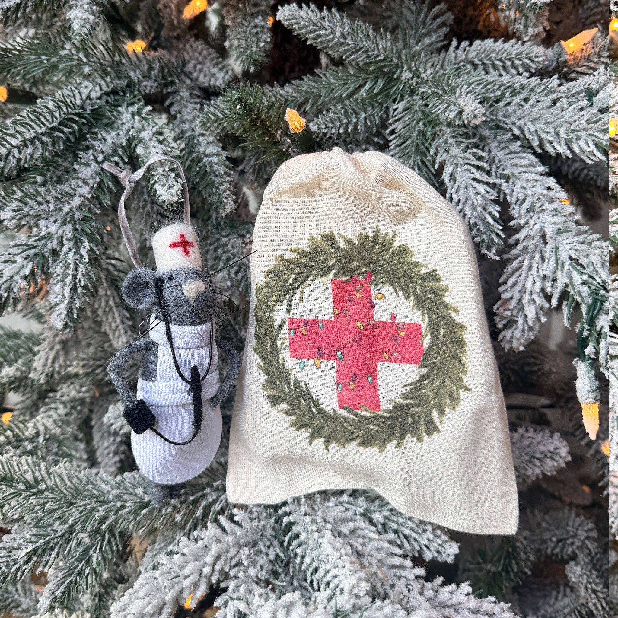Nurse Mouse Ornament