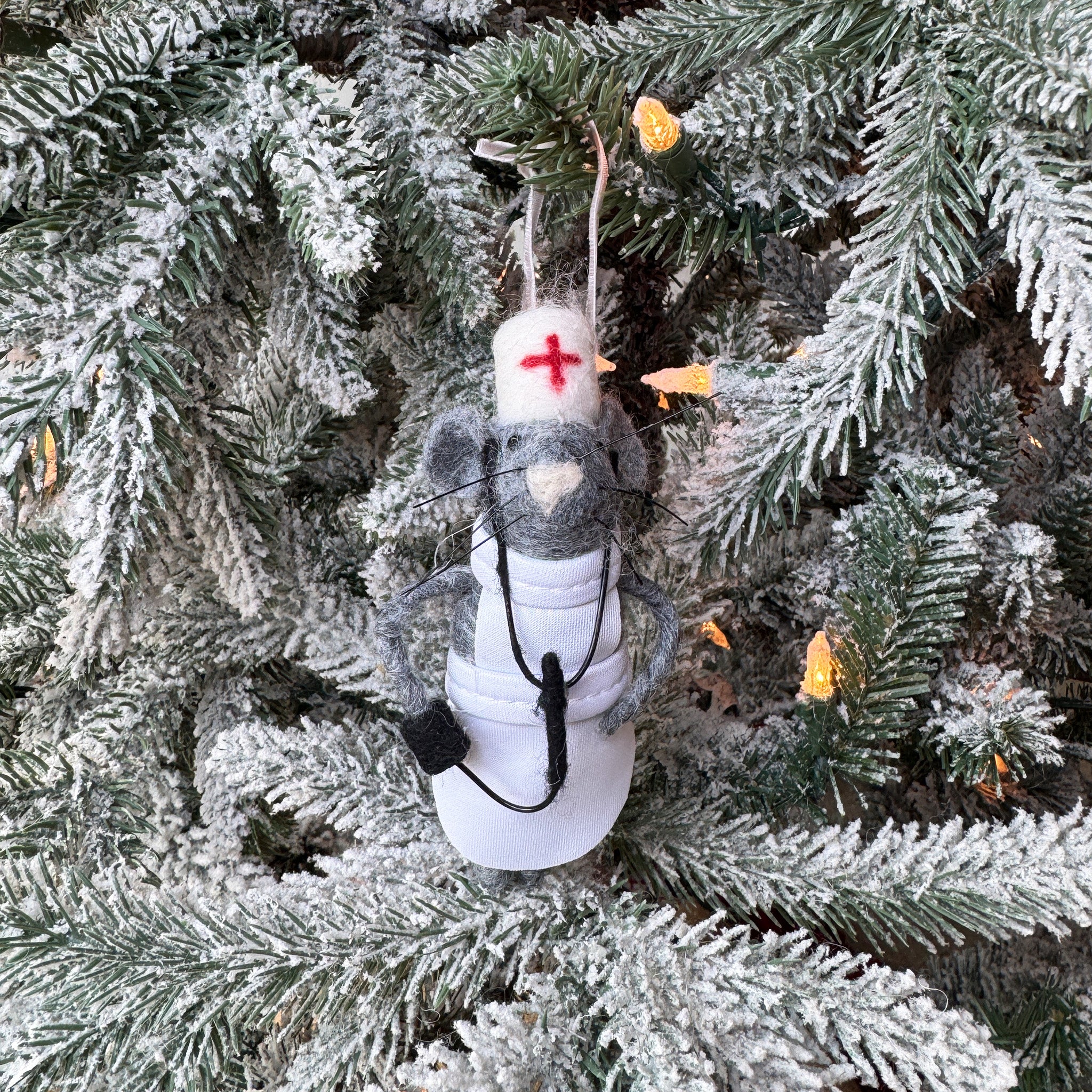 Nurse Mouse Ornament