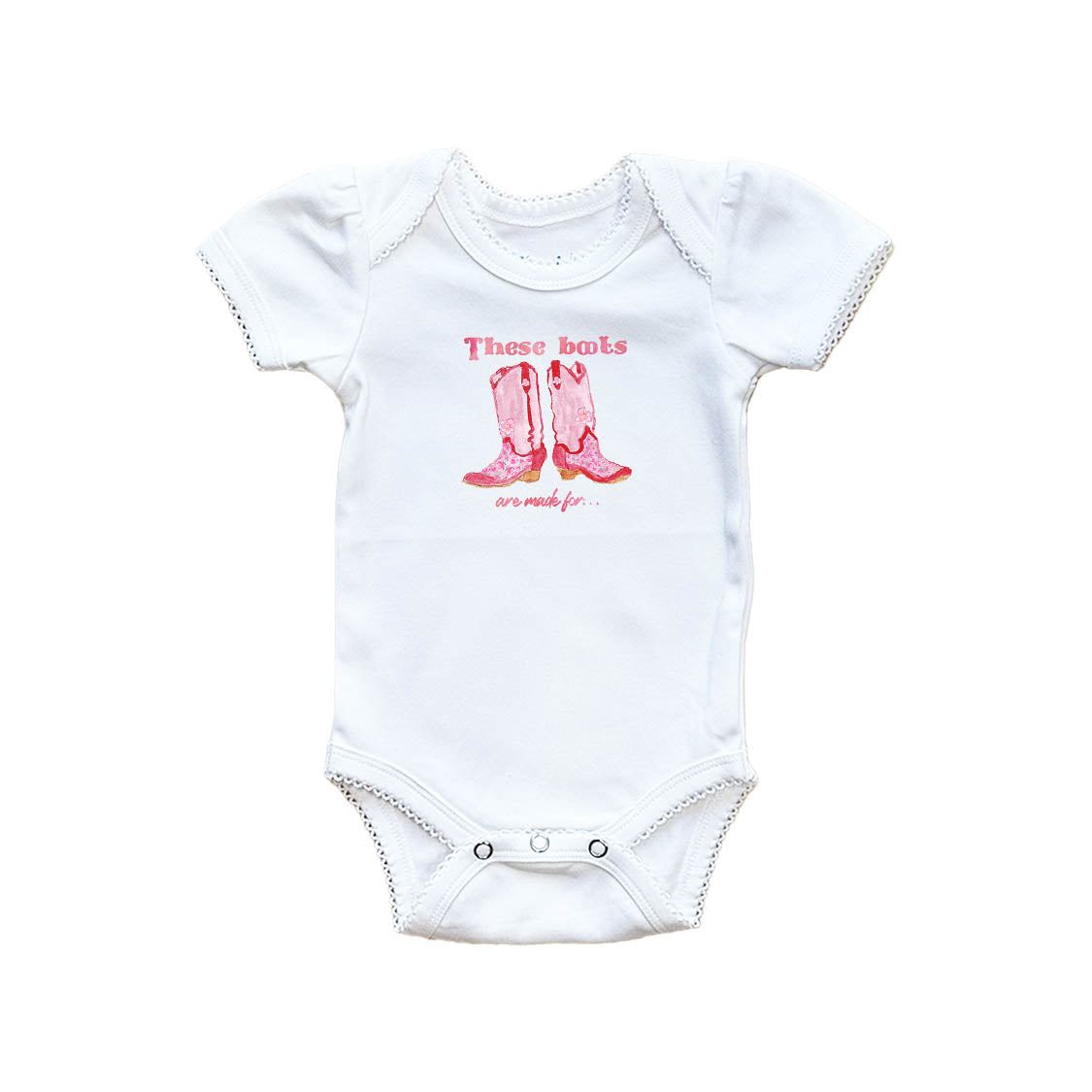 Boots Are Made For Crawling Baby Onesie