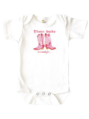 Boots Are Made For Crawling Baby Onesie