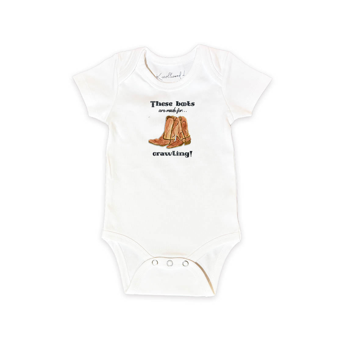 Boots Are Made For Crawling Baby Onesie