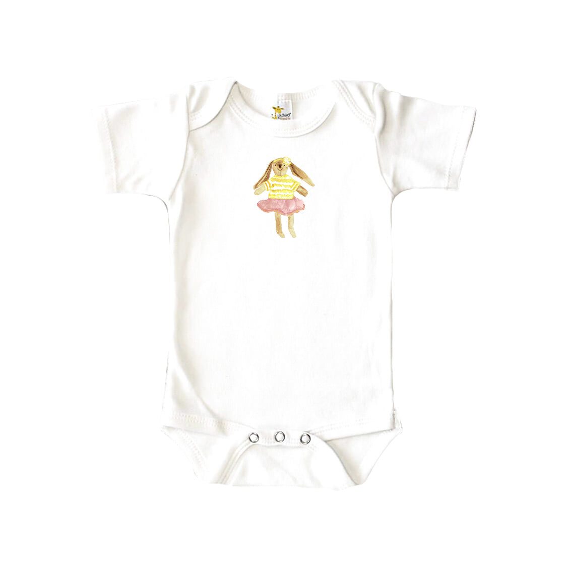 Watercolor Bunny Baby Onesie