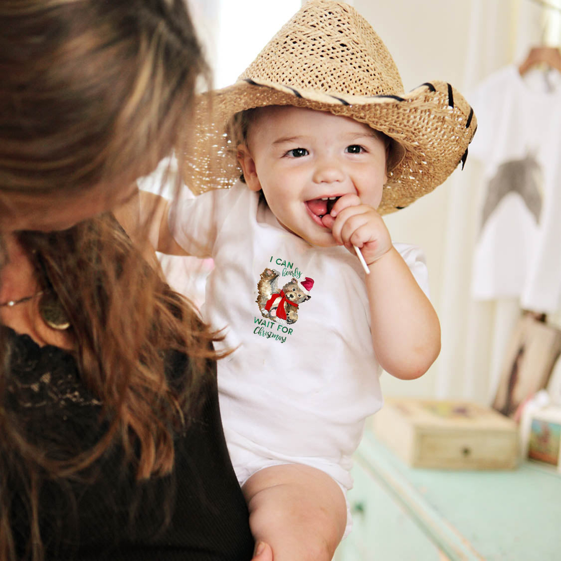 Bearly Wait For Christmas Baby Onesie