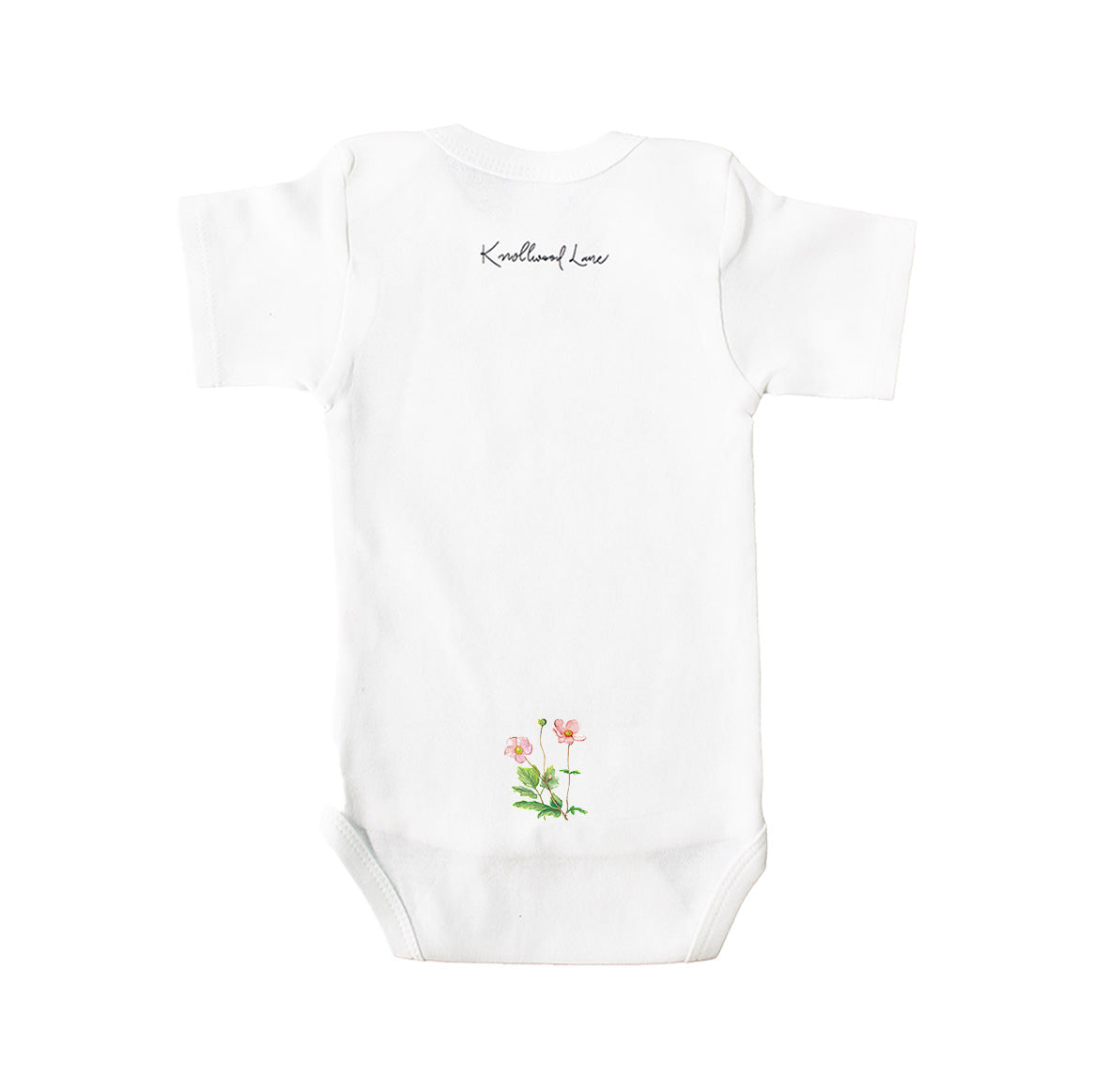 Personalized Monogram Floral Crest Baby Onesie
