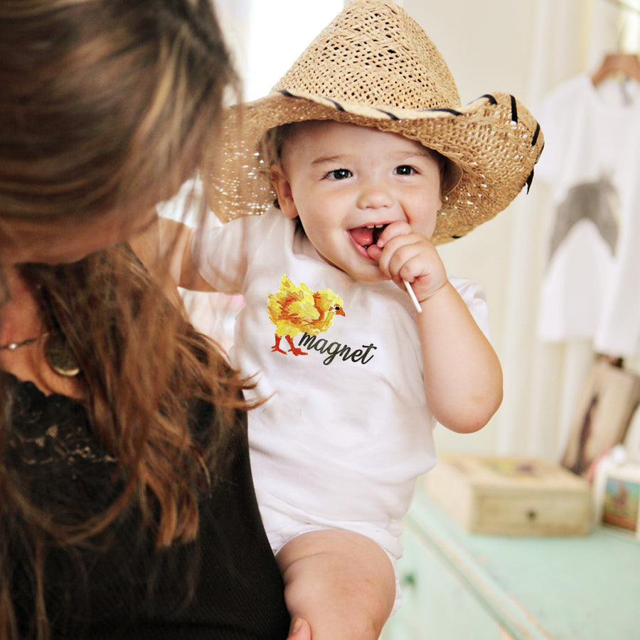 Chick Magnet Baby Onesie
