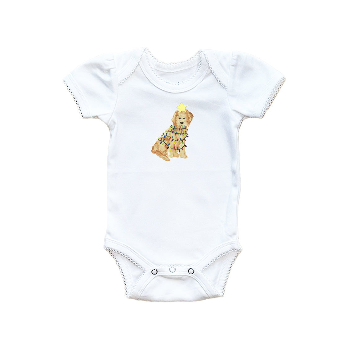 Christmas Lit Doodle Baby Onesie