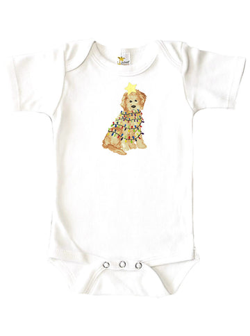 Christmas Lit Doodle Baby Onesie