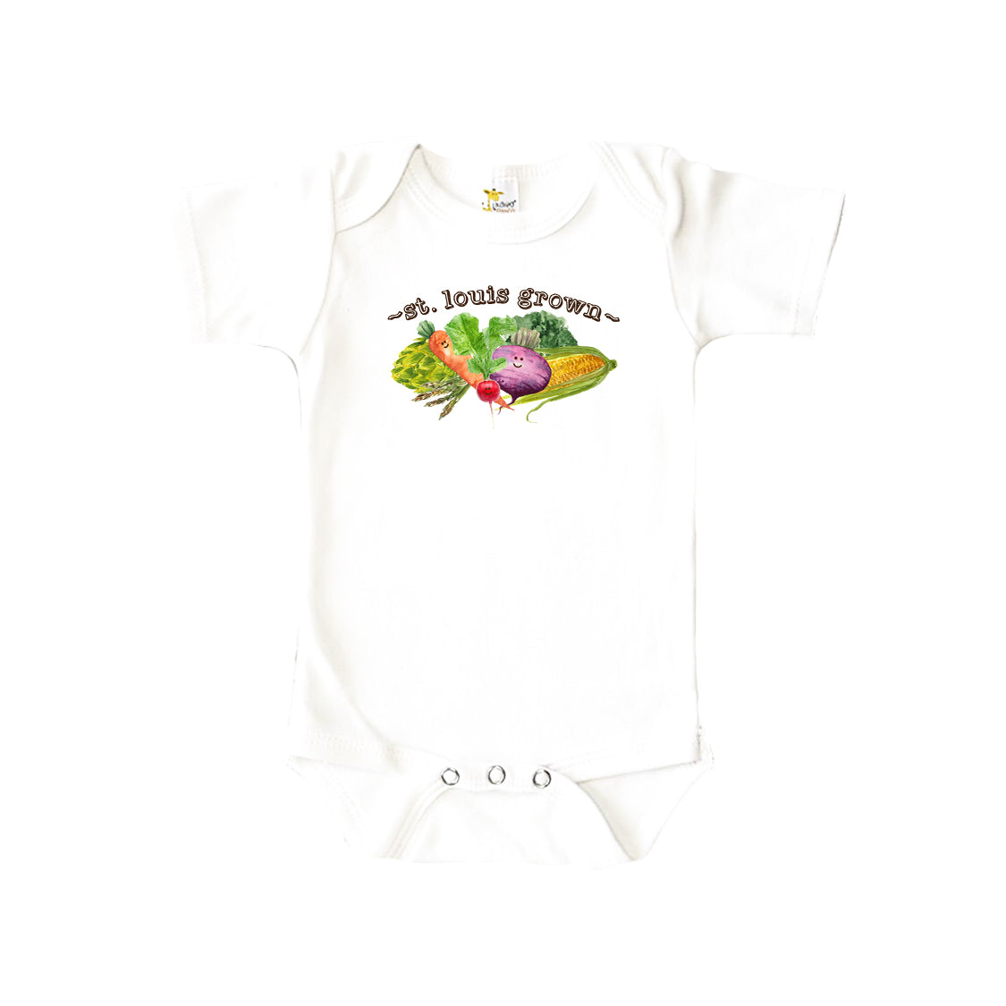 Custom City Grown Vegetables Baby Onesie