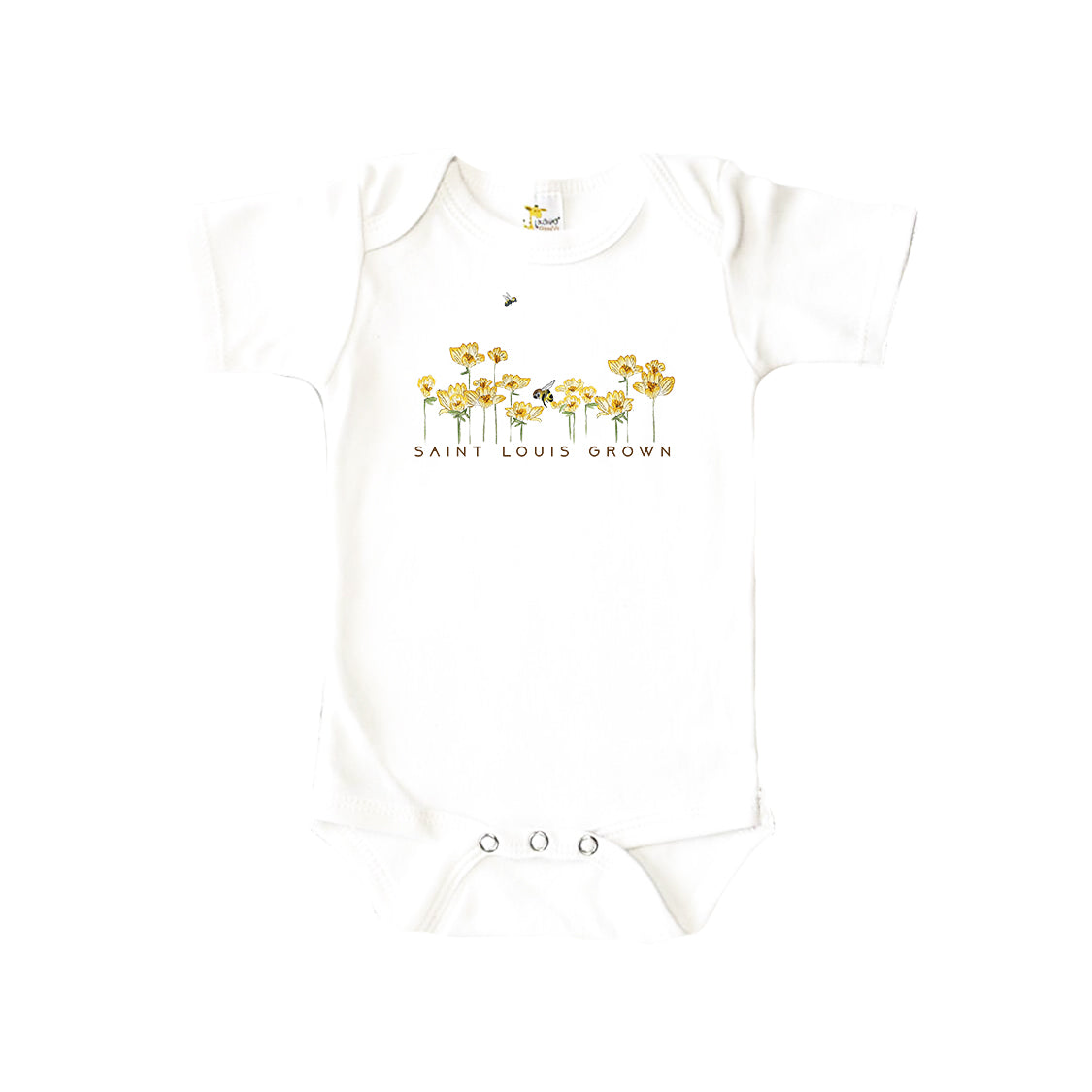 City Grown Floral Baby Onesie