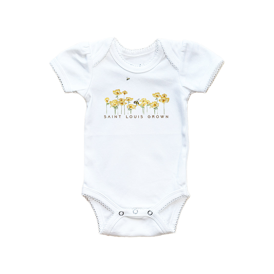 City Grown Floral Baby Onesie