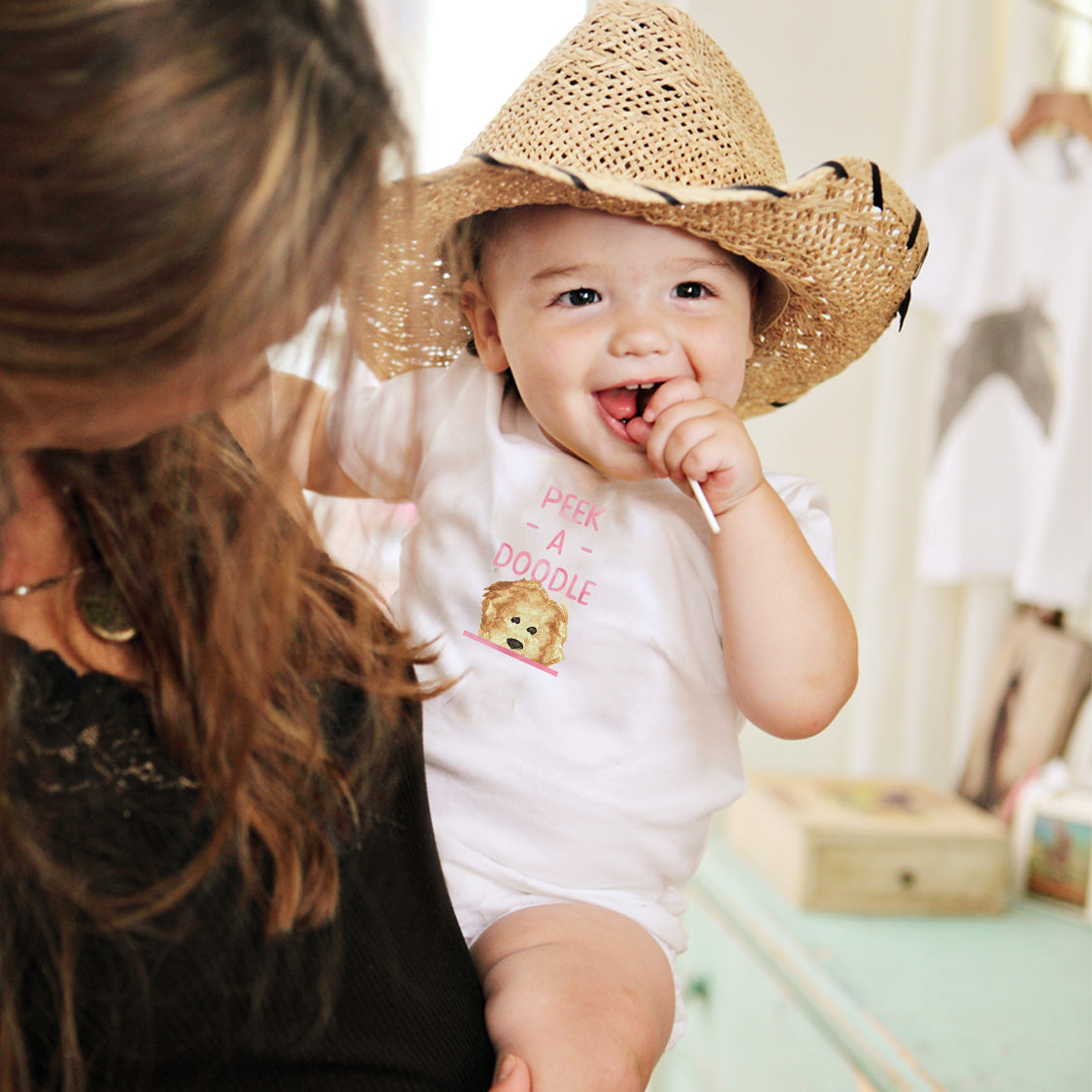 Peek-A-Doodle Baby Onesie