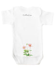 Personalized Name Floral Crest Onesie