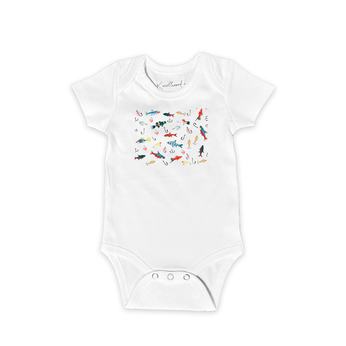Fishing Lures Collage Baby Onesie