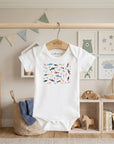 Fishing Lures Collage Baby Onesie