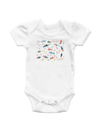 Fishing Lures Collage Baby Onesie