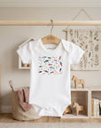 Fishing Lures Collage Baby Onesie