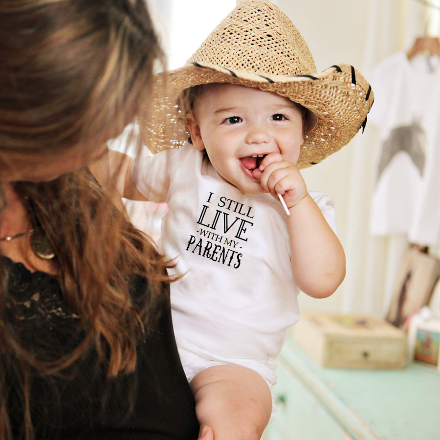 I Still Live With My Parents Baby Onesie