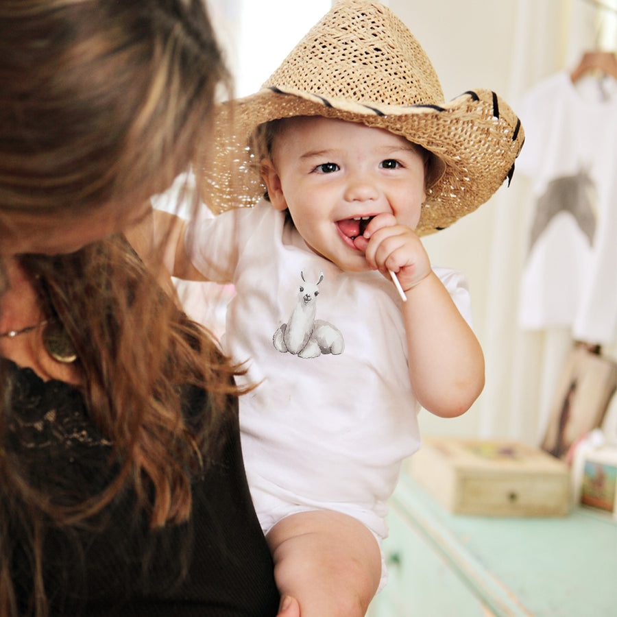 Sitting Llama Baby Onesie