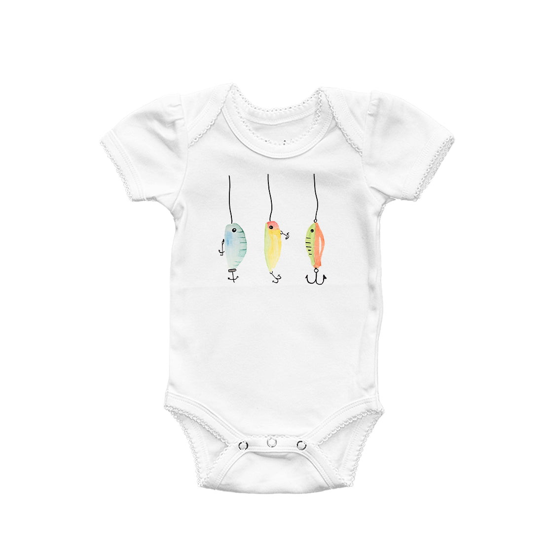 Fishing Lures Baby Onesie