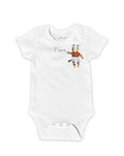 Personalized  Baby Gift Set | Custom Name Onesie & Keepsake Suitcase