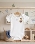 Personalized  Baby Gift Set | Custom Name Onesie & Keepsake Suitcase