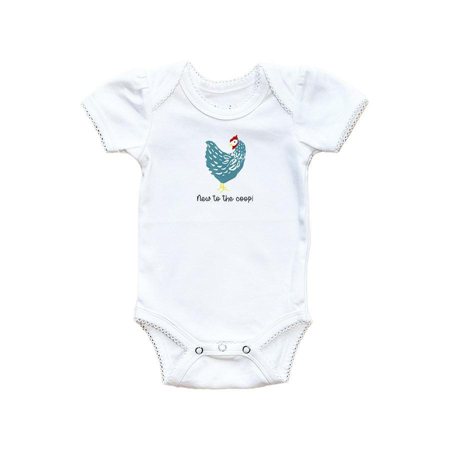 New To The Coop Baby Onesie