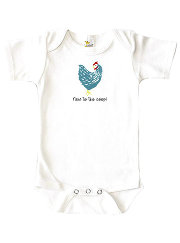 New To The Coop Baby Onesie