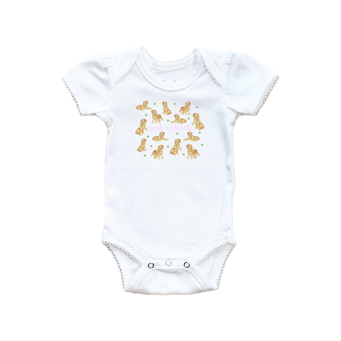 Peek-A-Doodle Collage Baby Onesie