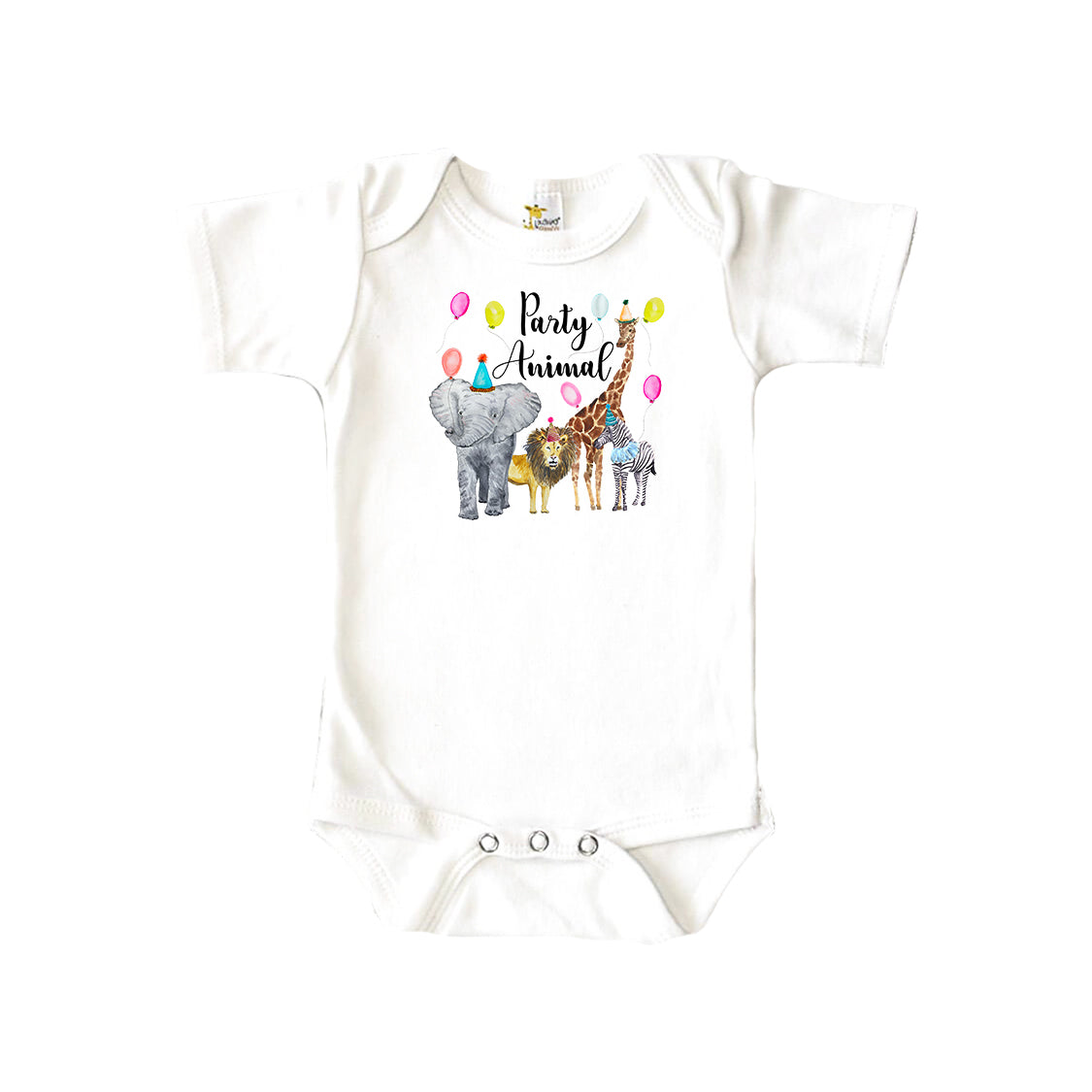 Party Animal Pastel Colors Baby Onesie