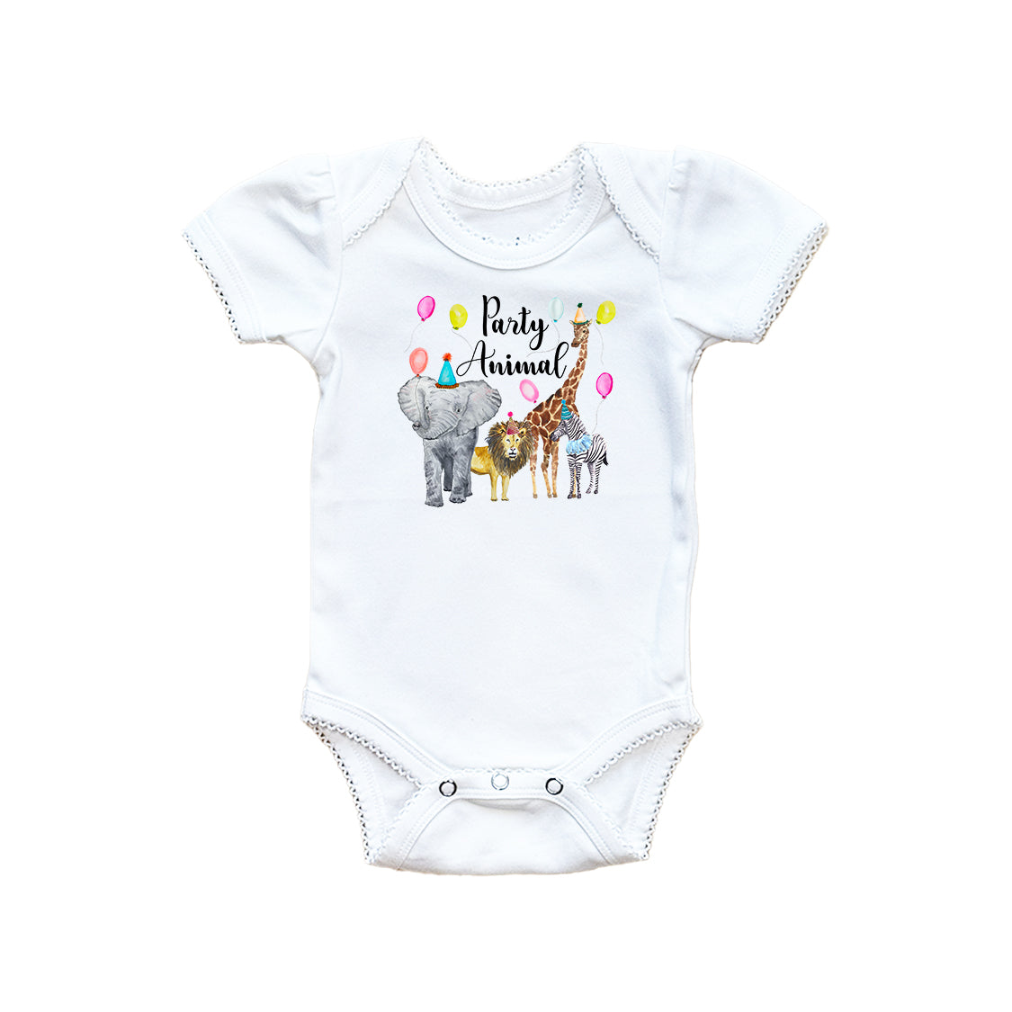 Party Animal Pastel Colors Baby Onesie