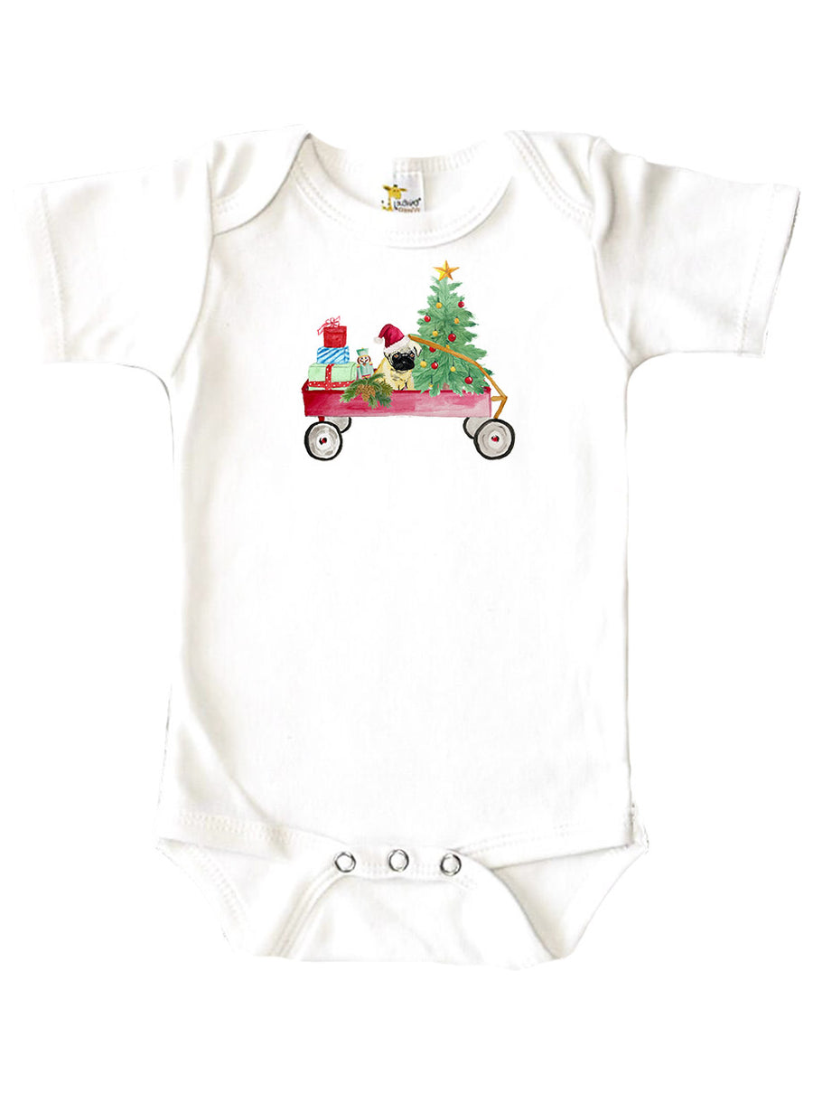 Red Wagon Baby Onesie