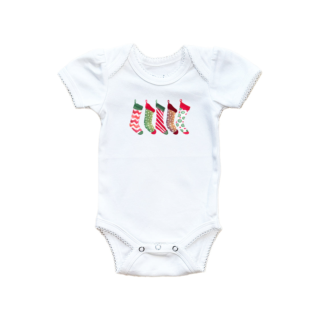 Stockings In A Row Baby Onesie