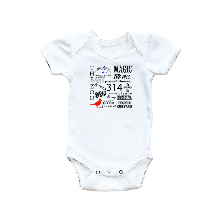 St. Louis Collage Baby Onesie