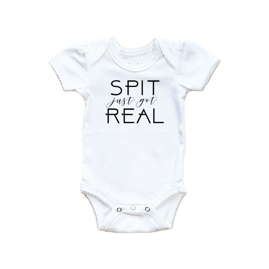 Spit Just Got Real Baby Onesie
