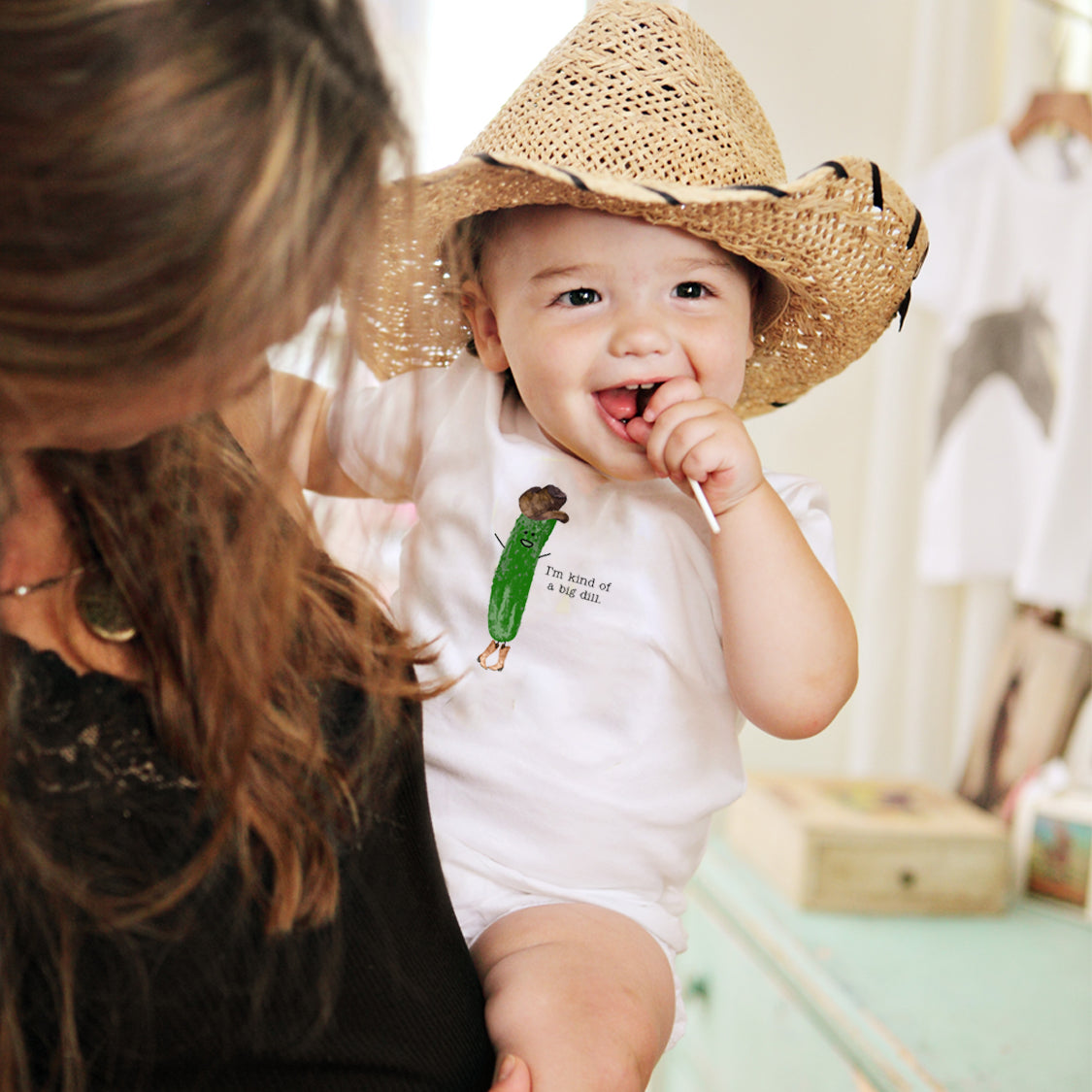 Western Big Dill Baby Onesie