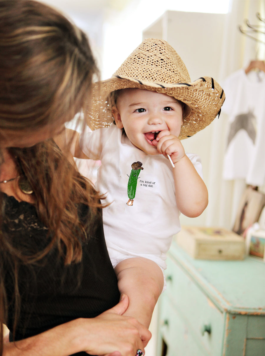 Western Big Dill Baby Onesie