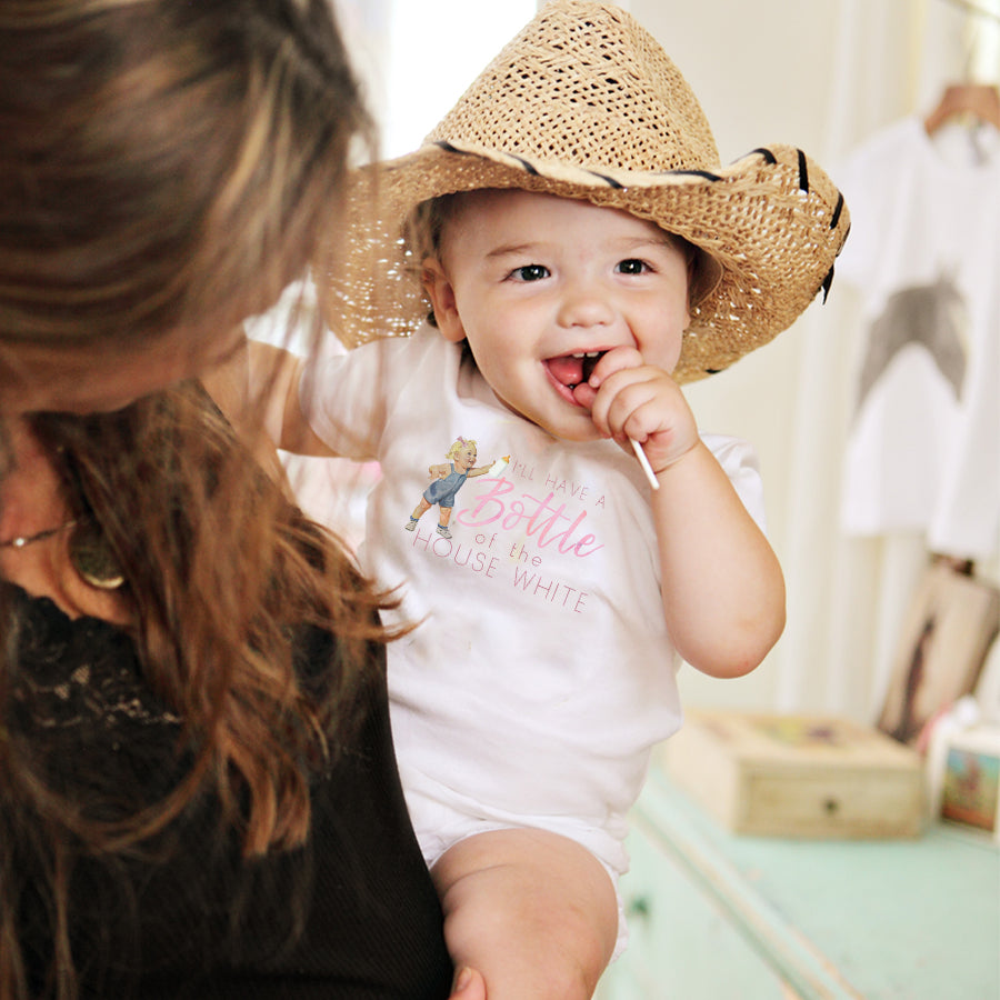 Bottle of House White Baby Onesie