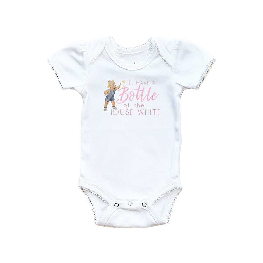 Bottle of House White Baby Onesie