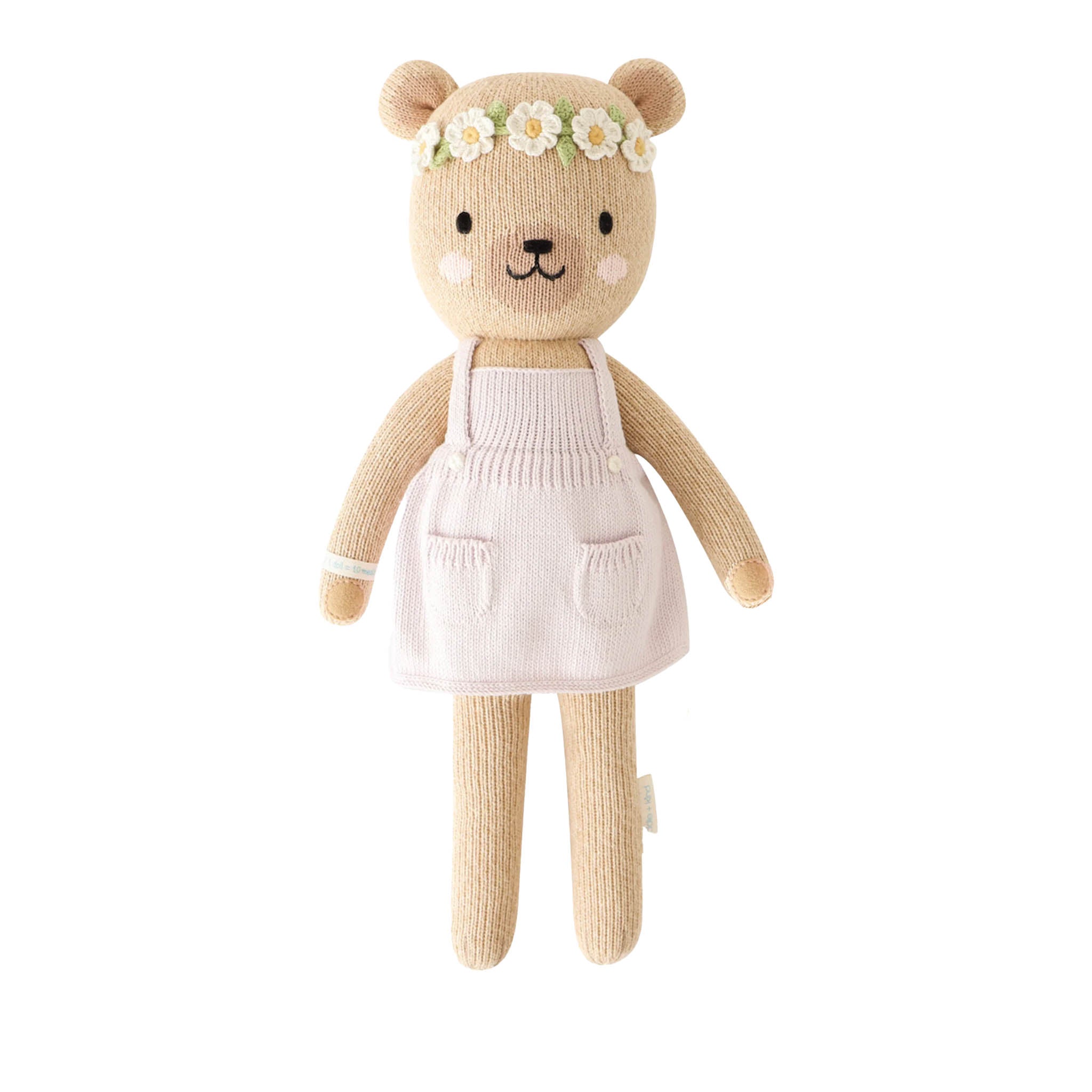 Olivia The Honey Bear- Hand Knit Cuddle + Kind Doll with Personalized Bag