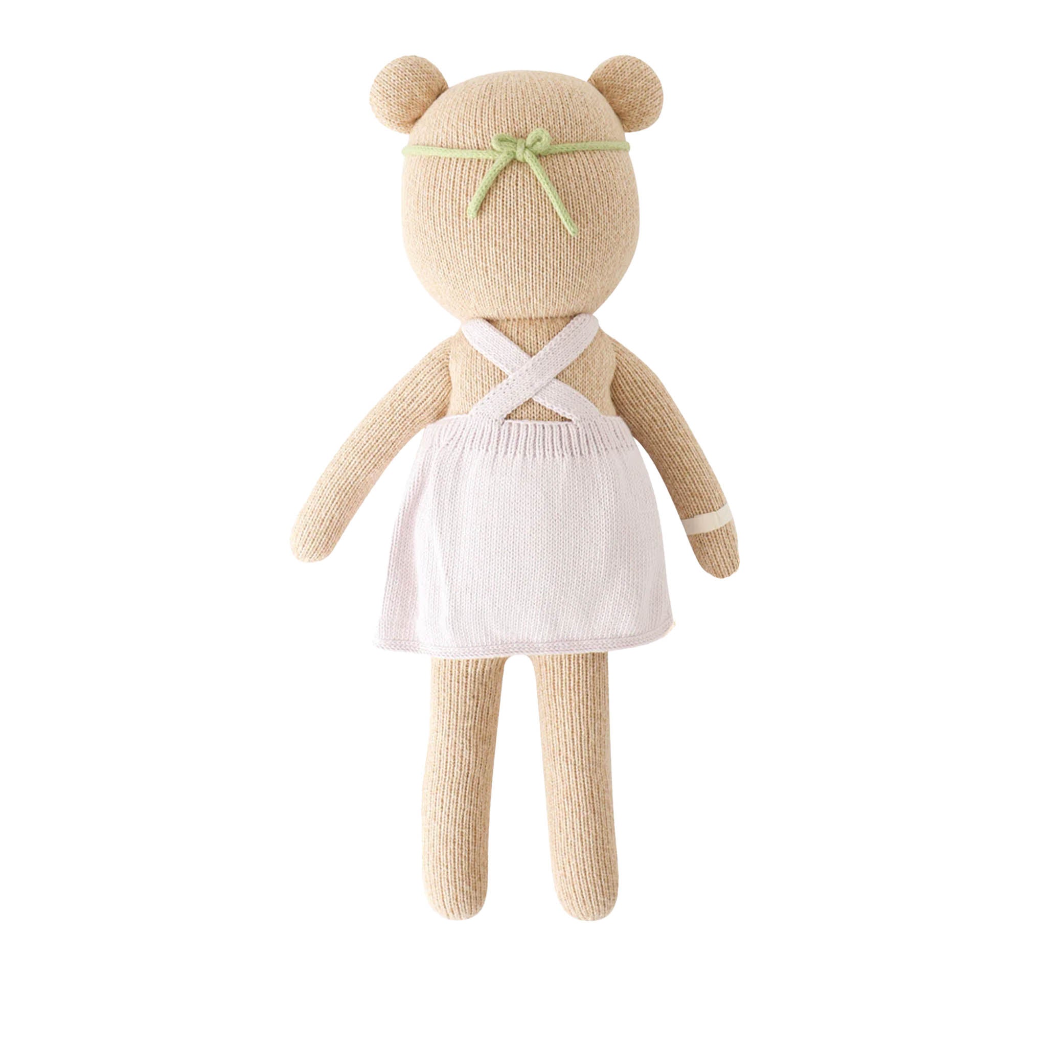 Olivia The Honey Bear- Hand Knit Cuddle + Kind Doll with Personalized Bag