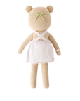 Olivia The Honey Bear- Hand Knit Cuddle + Kind Doll with Personalized Bag