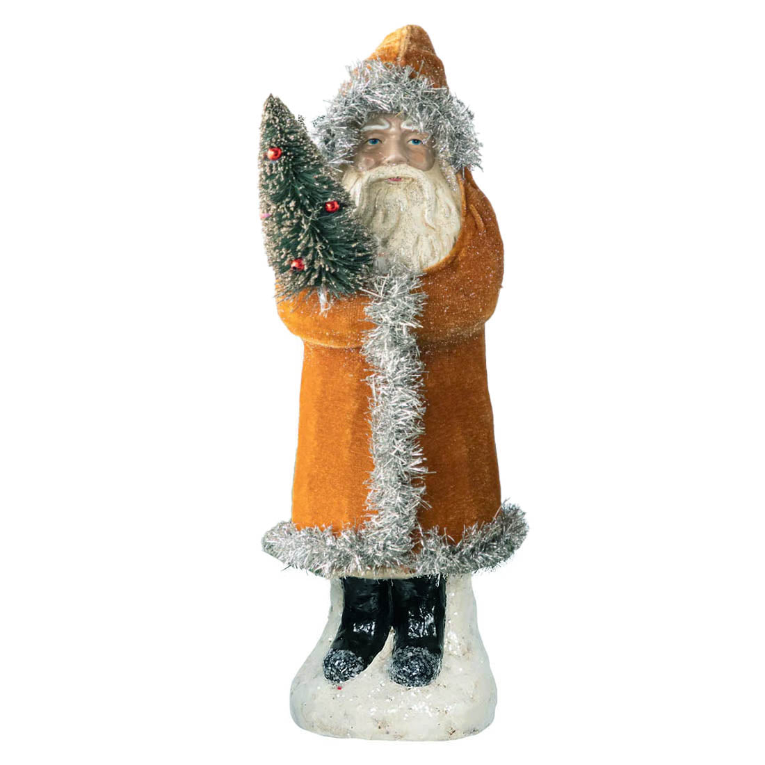 Velvet Belsnickle Santa Ornament