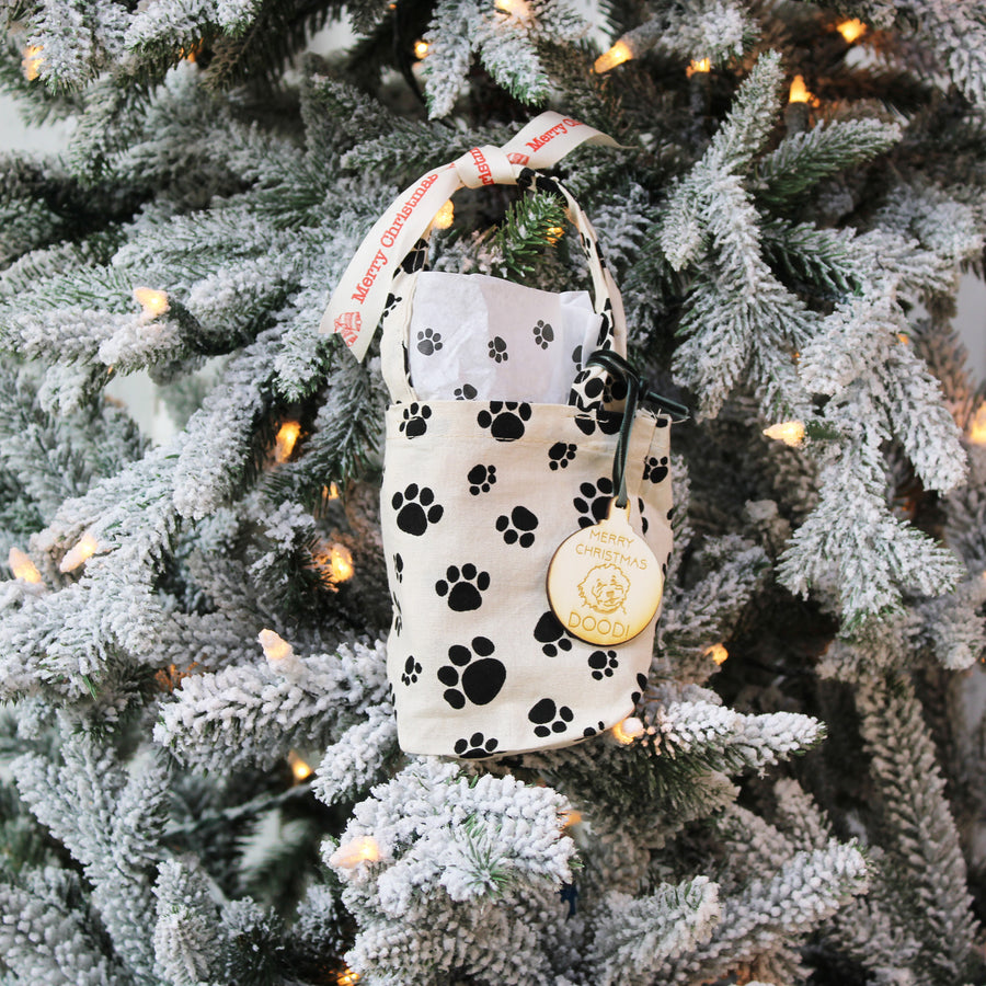 Curly Doodle Dog With Wreath Ornament (LIMITED QUANTITIES)