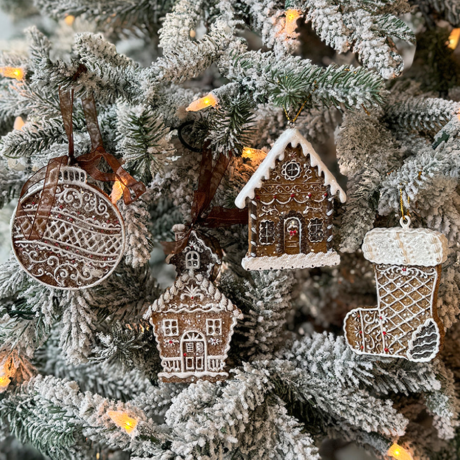 Gingerbread Christmas Ball Cookie Ornament