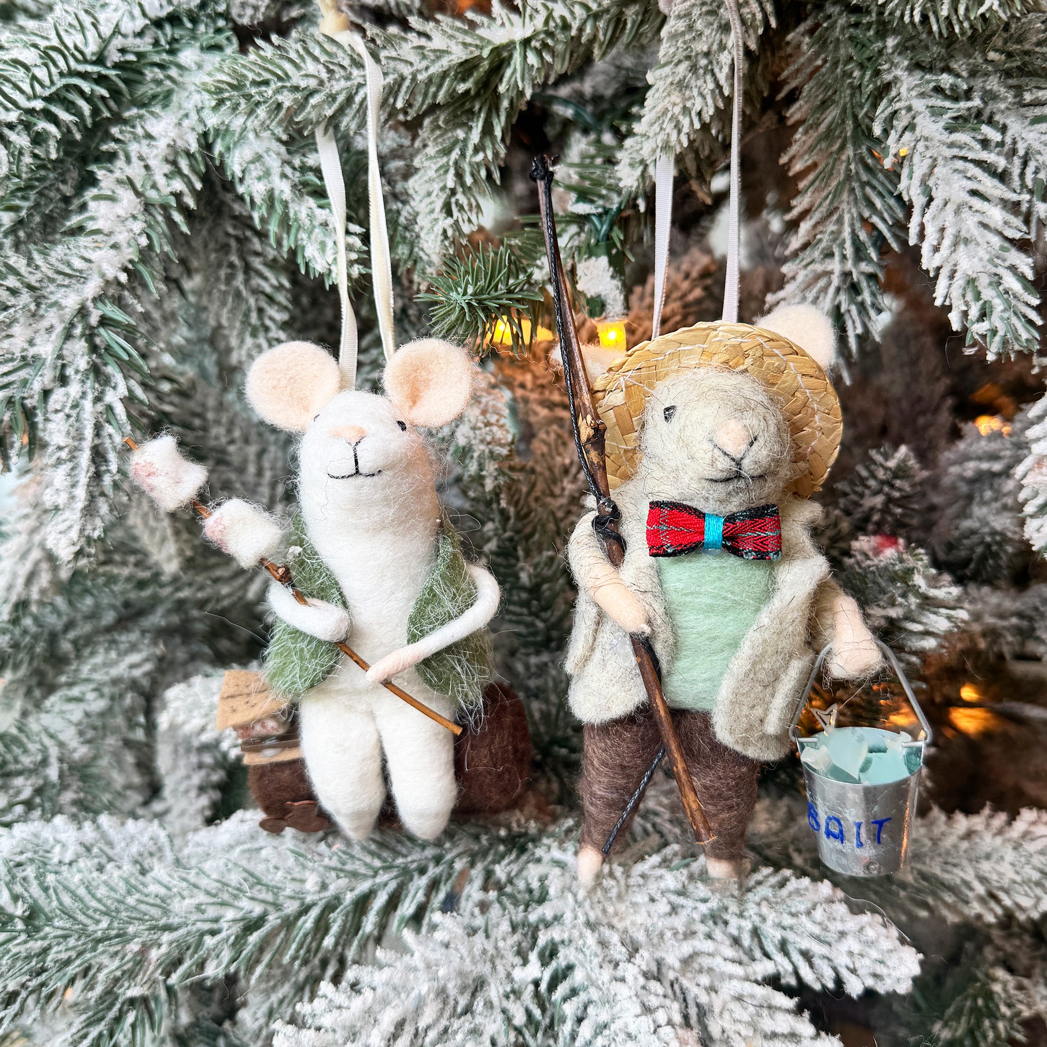 Outdoor Mouse Ornaments